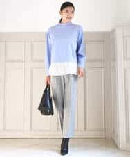 FKFBD58150 MK MICHEL KLEIN(MK ミッシェルクラン) レイヤードデザインチュニックニット/洗える ベージュ