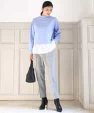 FKFBD58150 MK MICHEL KLEIN(MK ミッシェルクラン) レイヤードデザインチュニックニット/洗える ベージュ