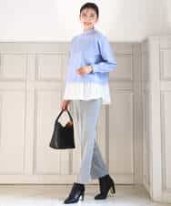 FKFBD58150 MK MICHEL KLEIN(MK ミッシェルクラン) レイヤードデザインチュニックニット/洗える ベージュ