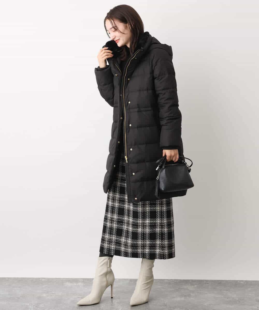 FKFBV02130 MK MICHEL KLEIN(MK ミッシェルクラン) シフォンプリーツデザインコンパクトリブニット/洗える ブルー