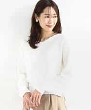 FKFDD10150 MK MICHEL KLEIN(MK ミッシェルクラン) ツィーディーVネックニット/洗える ライトイエロー