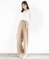 FKFDD10150 MK MICHEL KLEIN(MK ミッシェルクラン) ツィーディーVネックニット/洗える ライトイエロー