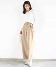 FKFDD10150 MK MICHEL KLEIN(MK ミッシェルクラン) ツィーディーVネックニット/洗える ライトイエロー