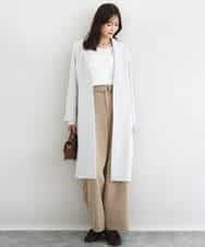 FKFDD10150 MK MICHEL KLEIN(MK ミッシェルクラン) ツィーディーVネックニット/洗える ライトイエロー