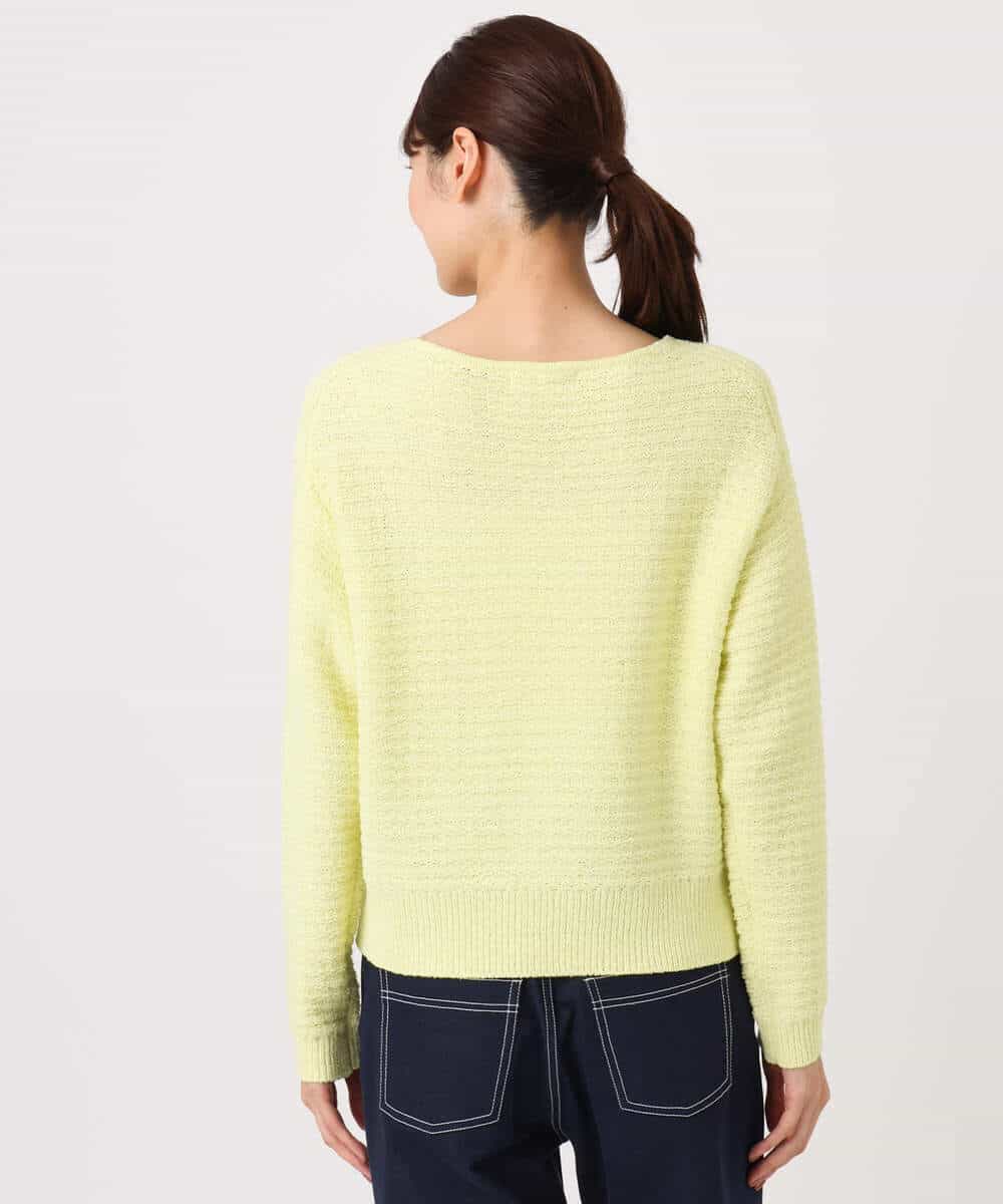 FKFDD10150 MK MICHEL KLEIN(MK ミッシェルクラン) ツィーディーVネックニット/洗える ライトイエロー