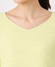 FKFDD10150 MK MICHEL KLEIN(MK ミッシェルクラン) ツィーディーVネックニット/洗える ライトイエロー