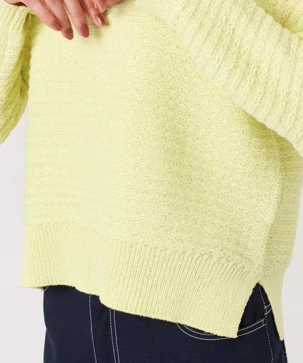 FKFDD10150 MK MICHEL KLEIN(MK ミッシェルクラン) ツィーディーVネックニット/洗える ライトイエロー