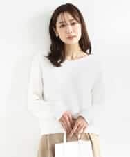 FKFDD10150 MK MICHEL KLEIN(MK ミッシェルクラン) ツィーディーVネックニット/洗える アイボリー