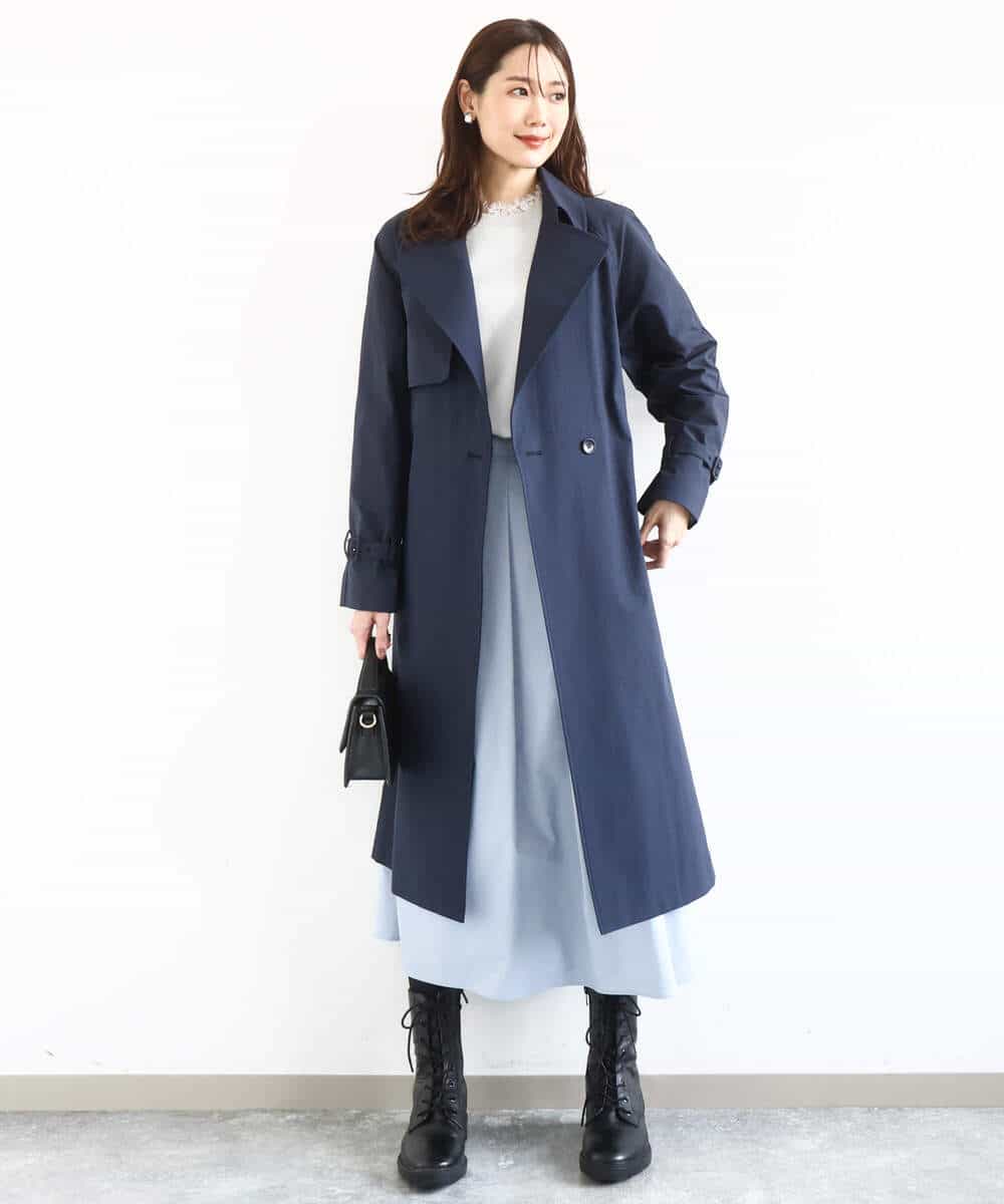 FKFDD11140 MK MICHEL KLEIN(MK ミッシェルクラン) レースデザインコンパクトニット/洗える ライトグレー