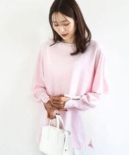 FKFDD12130 MK MICHEL KLEIN(MK ミッシェルクラン) [洗える]ドルマンスリーブニット ライトブルー