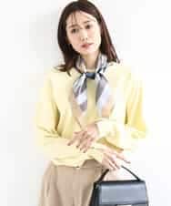 FKFDD12130 MK MICHEL KLEIN(MK ミッシェルクラン) ドルマンスリーブニット/洗える ライトイエロー