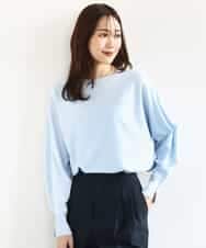 FKFDD12130 MK MICHEL KLEIN(MK ミッシェルクラン) ドルマンスリーブニット/洗える ライトブルー
