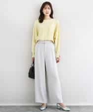 FKFDD12130 MK MICHEL KLEIN(MK ミッシェルクラン) ドルマンスリーブニット/洗える ライトブルー