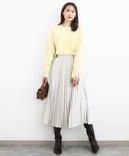 FKFDD12130 MK MICHEL KLEIN(MK ミッシェルクラン) ドルマンスリーブニット/洗える ライトブルー