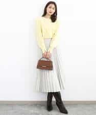 FKFDD12130 MK MICHEL KLEIN(MK ミッシェルクラン) ドルマンスリーブニット/洗える ライトブルー