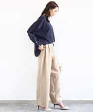 FKFDD12130 MK MICHEL KLEIN(MK ミッシェルクラン) ドルマンスリーブニット/洗える ライトブルー