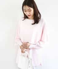 FKFDD12130 MK MICHEL KLEIN(MK ミッシェルクラン) ドルマンスリーブニット/洗える ライトブルー