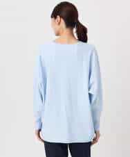 FKFDD12130 MK MICHEL KLEIN(MK ミッシェルクラン) ドルマンスリーブニット/洗える ライトブルー