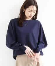 FKFDD12130 MK MICHEL KLEIN(MK ミッシェルクラン) ドルマンスリーブニット/洗える ネイビー