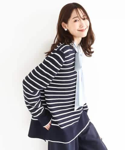 FKFDD13150 MK MICHEL KLEIN 柄編みボーダーニット