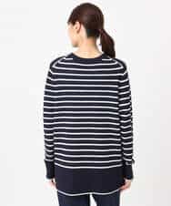 FKFDD13150 MK MICHEL KLEIN(MK ミッシェルクラン) 柄編みボーダーニット ネイビー