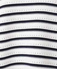 FKFDD13150 MK MICHEL KLEIN(MK ミッシェルクラン) 柄編みボーダーニット ネイビー