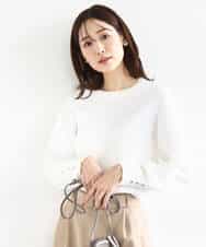 FKFDD14130 MK MICHEL KLEIN(MK ミッシェルクラン) 配色デザインニット/洗える ピンク