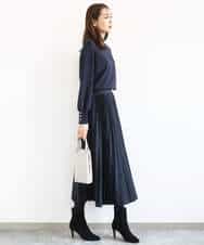 FKFDD14130 MK MICHEL KLEIN(MK ミッシェルクラン) 配色デザインニット/洗える ピンク