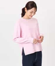 FKFDD14130 MK MICHEL KLEIN(MK ミッシェルクラン) 配色デザインニット/洗える ピンク