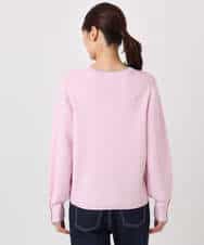 FKFDD14130 MK MICHEL KLEIN(MK ミッシェルクラン) 配色デザインニット/洗える ピンク