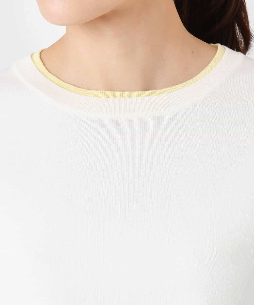 FKFDD14130 MK MICHEL KLEIN(MK ミッシェルクラン) 配色デザインニット/洗える ピンク