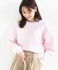 FKFDD15120 MK MICHEL KLEIN(MK ミッシェルクラン) スウェットライククルーネックニット/洗える ピンク