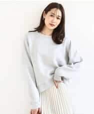 FKFDD15120 MK MICHEL KLEIN(MK ミッシェルクラン) スウェットライククルーネックニット/洗える グレー