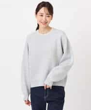 FKFDD15120 MK MICHEL KLEIN(MK ミッシェルクラン) スウェットライククルーネックニット/洗える グレー