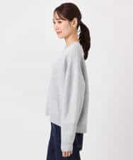 FKFDD15120 MK MICHEL KLEIN(MK ミッシェルクラン) スウェットライククルーネックニット/洗える グレー