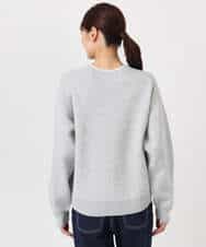 FKFDD15120 MK MICHEL KLEIN(MK ミッシェルクラン) スウェットライククルーネックニット/洗える グレー