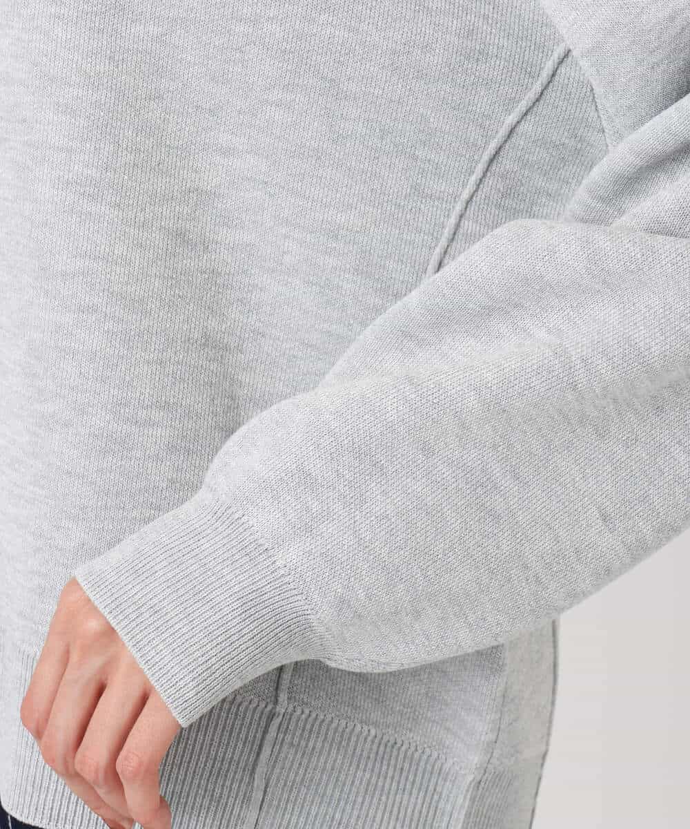 FKFDD15120 MK MICHEL KLEIN(MK ミッシェルクラン) スウェットライククルーネックニット/洗える グレー