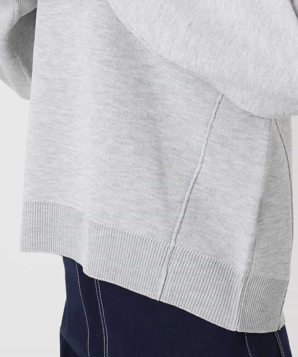 FKFDD15120 MK MICHEL KLEIN(MK ミッシェルクラン) スウェットライククルーネックニット/洗える グレー