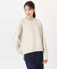 FKFDD15120 MK MICHEL KLEIN(MK ミッシェルクラン) スウェットライククルーネックニット/洗える グレー