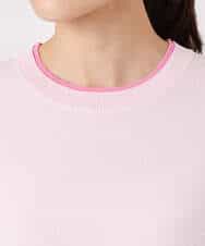 FKFDD15120 MK MICHEL KLEIN(MK ミッシェルクラン) スウェットライククルーネックニット/洗える グレー