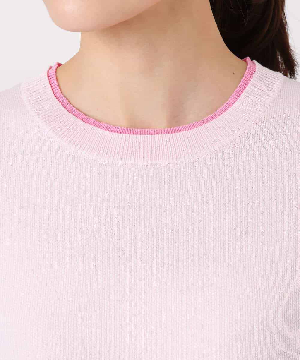 FKFDD15120 MK MICHEL KLEIN(MK ミッシェルクラン) スウェットライククルーネックニット/洗える グレー