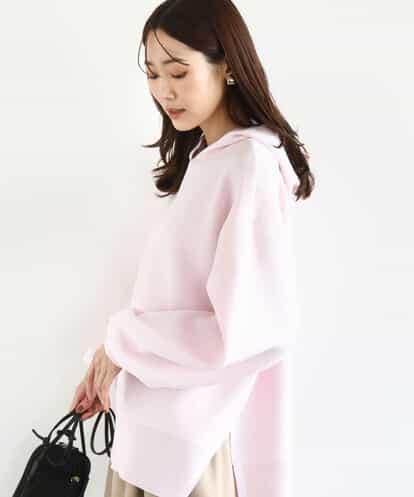 FKFDD16130  スウェットライクニットフーディー/洗える