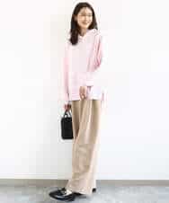 FKFDD16130 MK MICHEL KLEIN(MK ミッシェルクラン) スウェットライクニットフーディー/洗える グレー