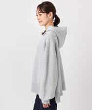 FKFDD16130 MK MICHEL KLEIN(MK ミッシェルクラン) スウェットライクニットフーディー/洗える グレー