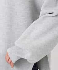 FKFDD16130 MK MICHEL KLEIN(MK ミッシェルクラン) スウェットライクニットフーディー/洗える グレー