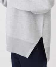 FKFDD16130 MK MICHEL KLEIN(MK ミッシェルクラン) スウェットライクニットフーディー/洗える グレー