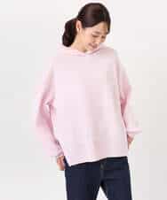 FKFDD16130 MK MICHEL KLEIN(MK ミッシェルクラン) スウェットライクニットフーディー/洗える グレー