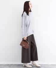 FKFDD60140 MK MICHEL KLEIN(MK ミッシェルクラン) 配色ラインVネックニット/洗える ブルー