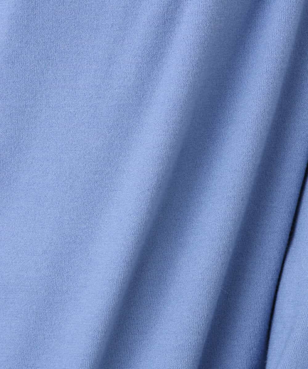 FKFDD60140 MK MICHEL KLEIN(MK ミッシェルクラン) 配色ラインVネックニット/洗える ブルー