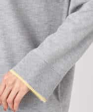 FKFDD60140 MK MICHEL KLEIN(MK ミッシェルクラン) 配色ラインVネックニット/洗える ブルー